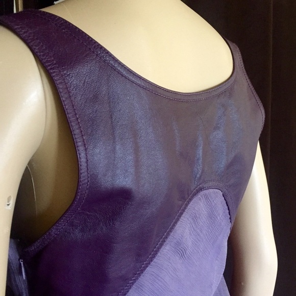 Catherine Malandrino Silk /Leather Harness Dress 4 - Picture 3 of 14